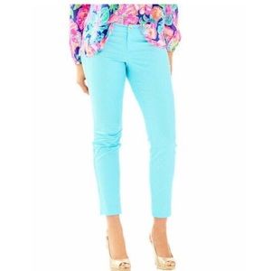Lily Pulitzer Kelly blue skinny pants NWT size 6